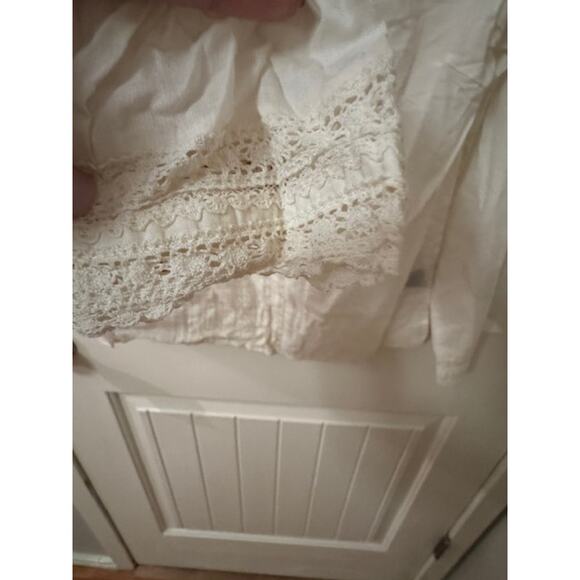 Lauren Ralph Lauren Open Lace Inset Pintuck Blouse NWT M - Picture 7 of 8